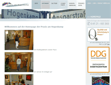 Tablet Screenshot of praxisamhogenkamp.de